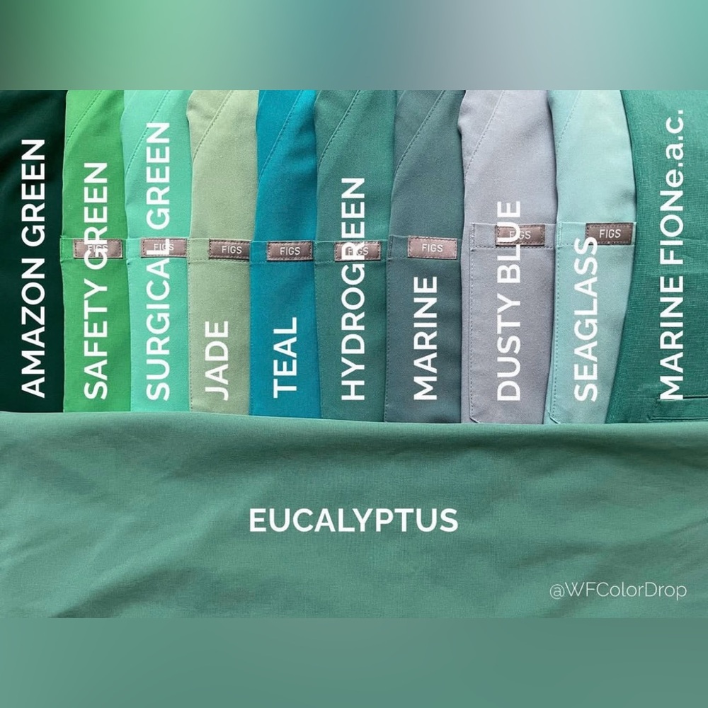 Figs Women's Jogger Scrub Pants in Aqua - Picture 7 of 9